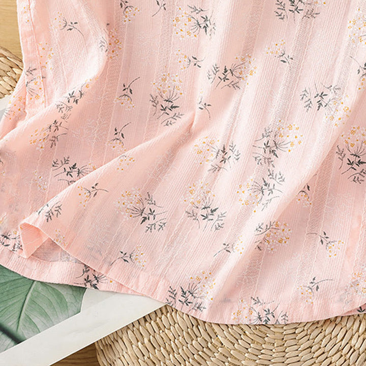 Buddha Stones Retro Nadruk Kwiatowy Roślinny Wzór Chiński Żaba-Guzik Damska Bawełniana Kamizelka Bez Rękawów - image 16