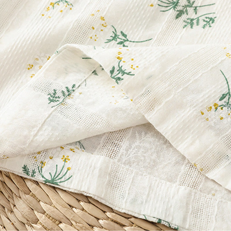 Buddha Stones Retro Nadruk Kwiatowy Roślinny Wzór Chiński Żaba-Guzik Damska Bawełniana Kamizelka Bez Rękawów - image 8