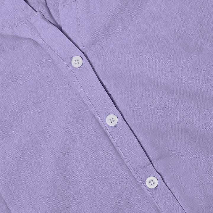 Koszula damska z krótkim rękawem Buddha Stones Casual Plain Button Surched Collar z krótkim rękawem - image 4