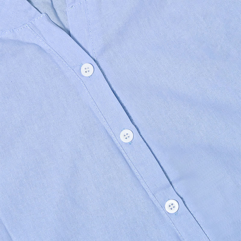 Koszula damska z krótkim rękawem Buddha Stones Casual Plain Button Surched Collar z krótkim rękawem - image 9