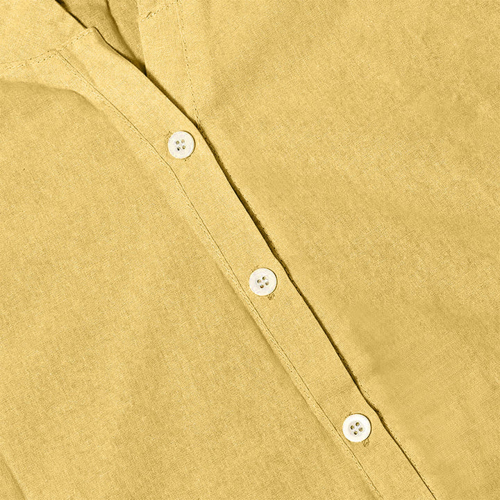 Koszula damska z krótkim rękawem Buddha Stones Casual Plain Button Surched Collar z krótkim rękawem - image 14