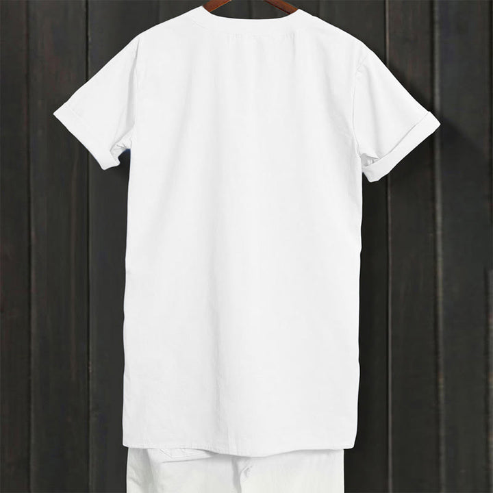 Koszula damska z krótkim rękawem Buddha Stones Casual Plain Button Surched Collar z krótkim rękawem - image 18