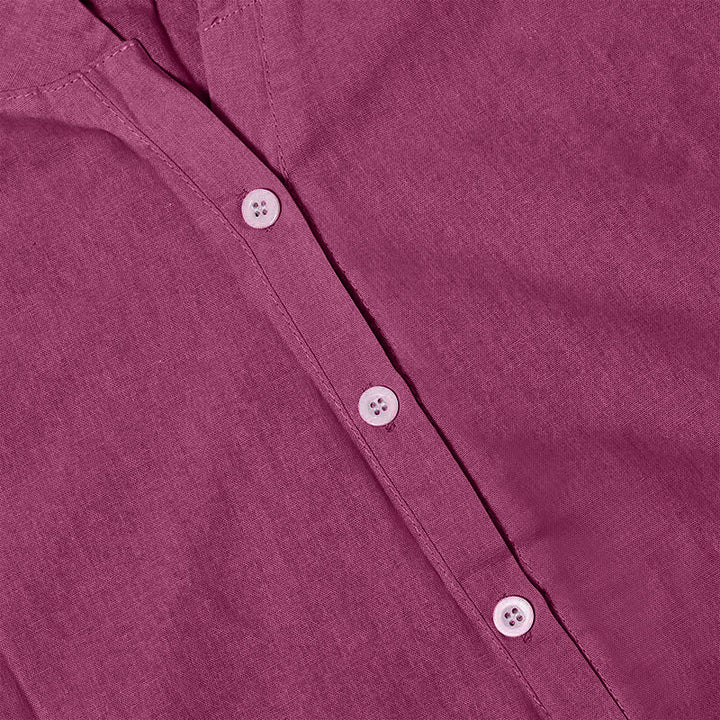 Koszula damska z krótkim rękawem Buddha Stones Casual Plain Button Surched Collar z krótkim rękawem - image 24