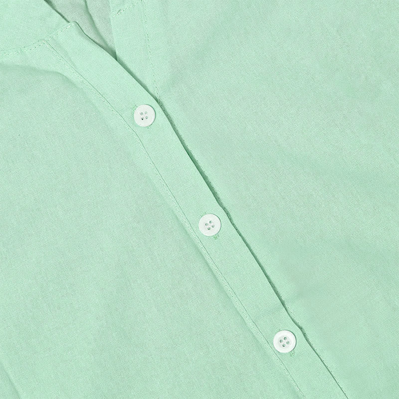 Koszula damska z krótkim rękawem Buddha Stones Casual Plain Button Surched Collar z krótkim rękawem - image 28