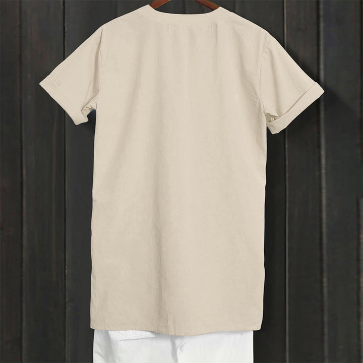 Koszula damska z krótkim rękawem Buddha Stones Casual Plain Button Surched Collar z krótkim rękawem - image 43