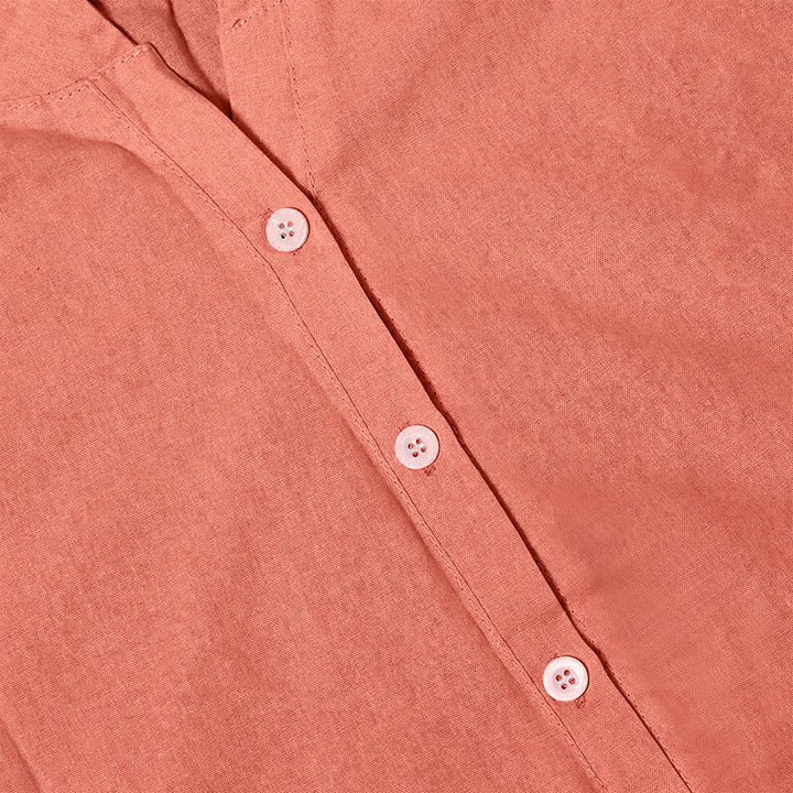 Koszula damska z krótkim rękawem Buddha Stones Casual Plain Button Surched Collar z krótkim rękawem - image 49