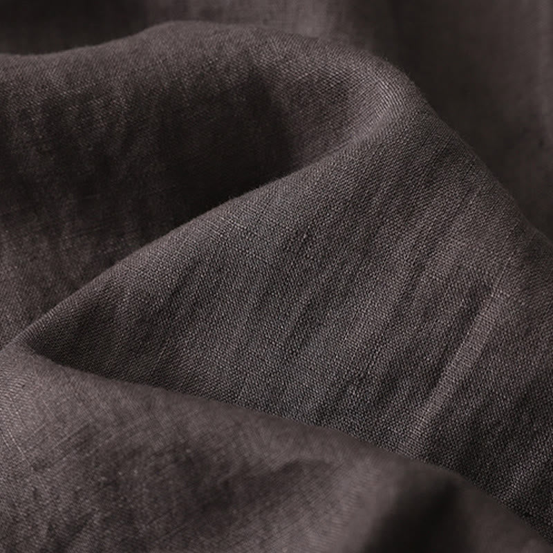 Spodnie damskie z szerokimi nogawkami Buddha Stones w swobodnym stylu z kolorowym blokiem i ściągaczem, bawełniane, z kieszeniami - image 9