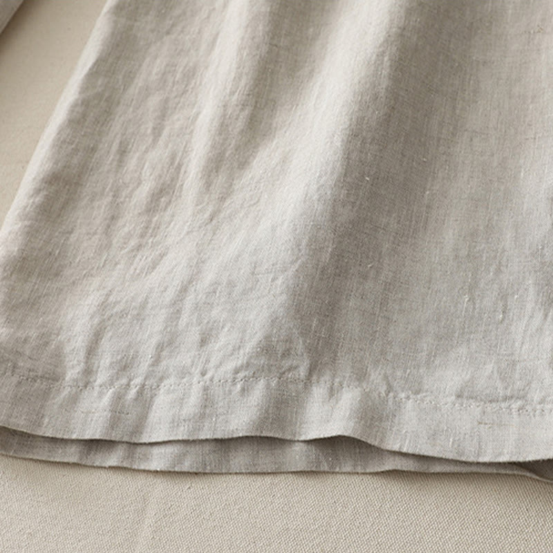 Spodnie damskie z szerokimi nogawkami Buddha Stones w swobodnym stylu z kolorowym blokiem i ściągaczem, bawełniane, z kieszeniami - image 21