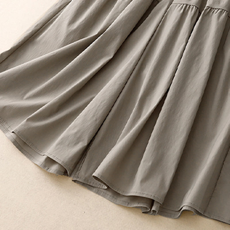 Buddha Stones Luźne, gładkie, damskie, bawełniane, elastyczne, szerokie nogawki, długość 7-8, z kieszeniami - image 8