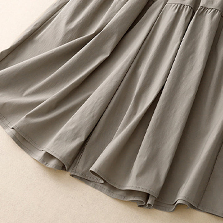 Buddha Stones Luźne, gładkie, damskie, bawełniane, elastyczne, szerokie nogawki, długość 7-8, z kieszeniami - image 8