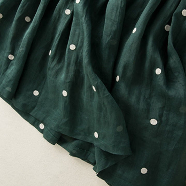 Spódnica plisowana damska w artystyczny wzór w kropki z Buddha Stones - image 12