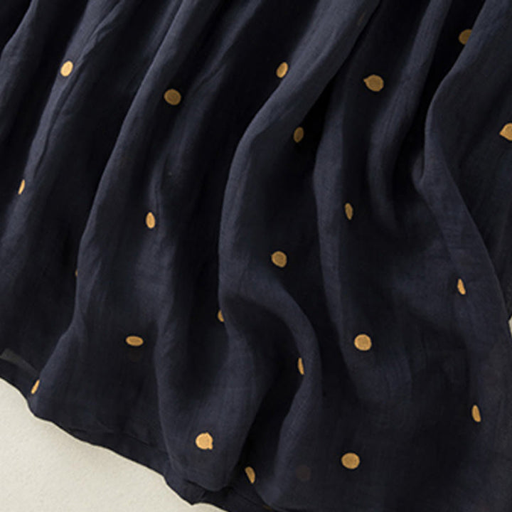 Spódnica plisowana damska w artystyczny wzór w kropki z Buddha Stones - image 19