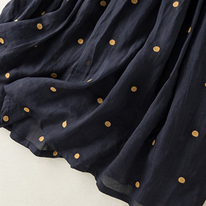 Spódnica plisowana damska w artystyczny wzór w kropki z Buddha Stones - image 20