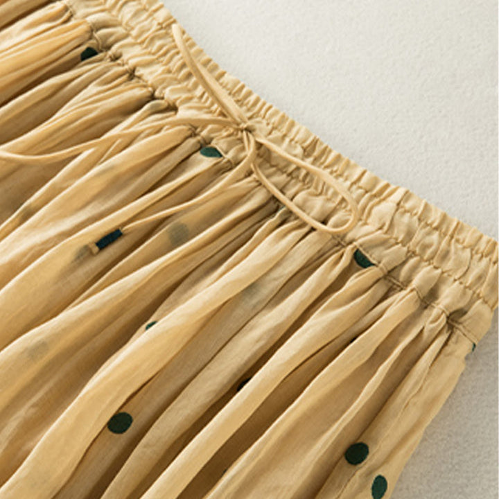 Spódnica plisowana damska w artystyczny wzór w kropki z Buddha Stones - image 25