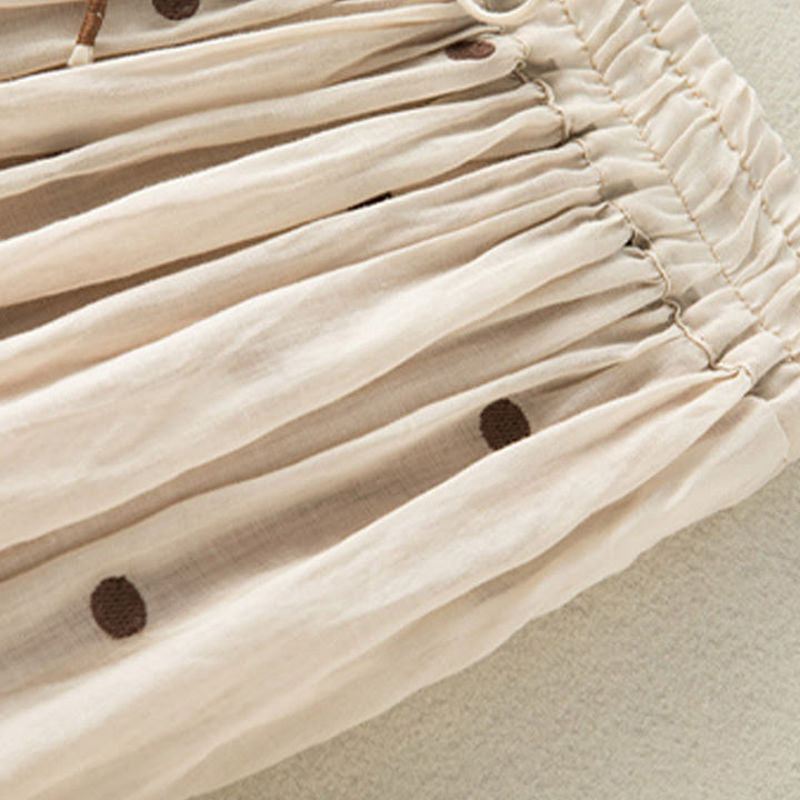 Spódnica plisowana damska w artystyczny wzór w kropki z Buddha Stones - image 5