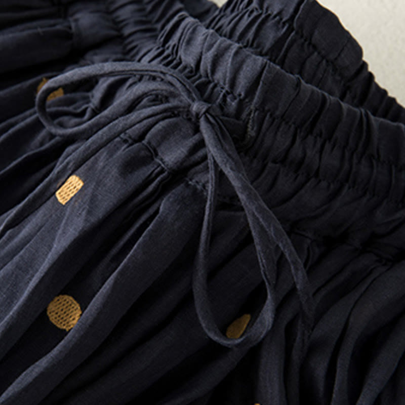 Spódnica plisowana damska w artystyczny wzór w kropki z Buddha Stones - image 17