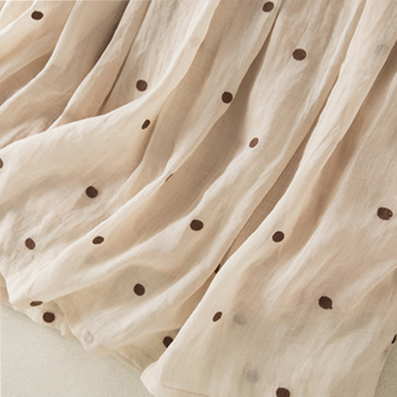 Spódnica plisowana damska w artystyczny wzór w kropki z Buddha Stones - image 6