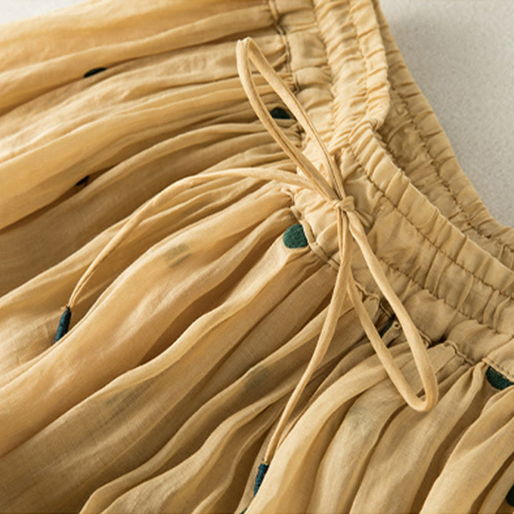 Spódnica plisowana damska w artystyczny wzór w kropki z Buddha Stones - image 26