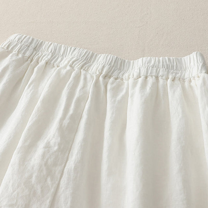 Spodnie damskie z szerokimi nogawkami i kieszeniami, z elastycznego poliestru, z szerokimi nogawkami i Buddha Stones , w prostym, prostym fasonie z zakładkami - image 10