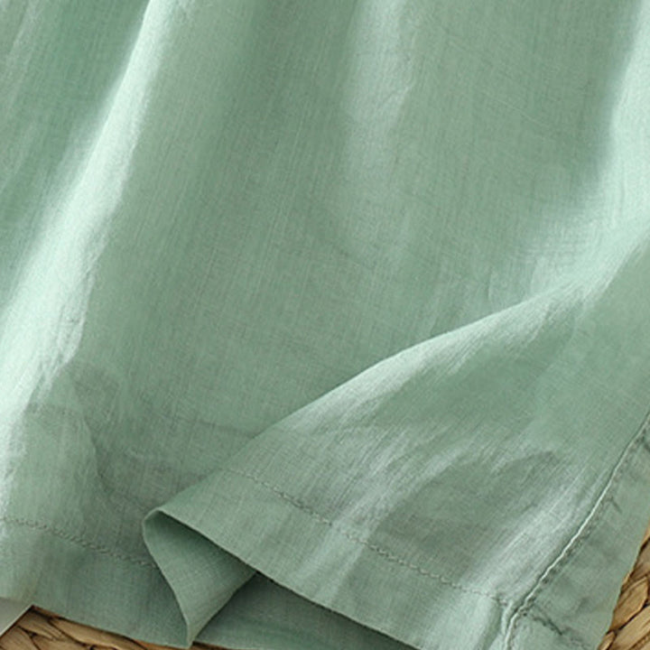 Buddha Stones, swobodne, gładkie, podszyte, elastyczne, damskie, poliestrowe, szerokie spodnie z kieszeniami - image 17