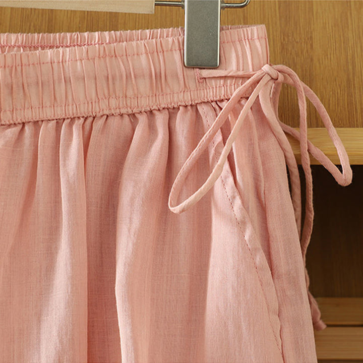 Buddha Stones, swobodne, gładkie, podszyte, elastyczne, damskie, poliestrowe, szerokie spodnie z kieszeniami - image 20