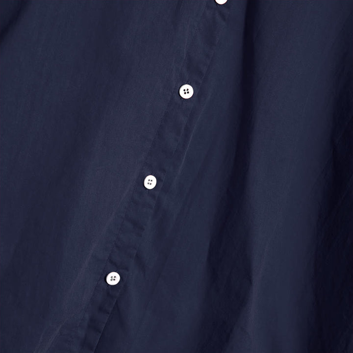 Koszula damska z bawełny i lnu Buddha Stones Summer Casual Plain Breasted Collared Short Sleeve - image 4