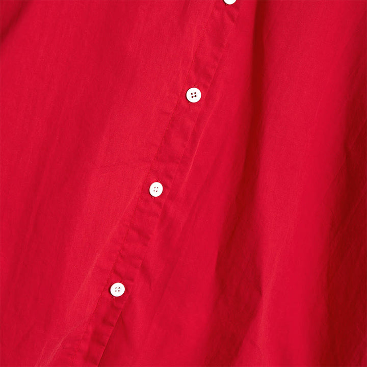 Koszula damska z bawełny i lnu Buddha Stones Summer Casual Plain Breasted Collared Short Sleeve - image 16