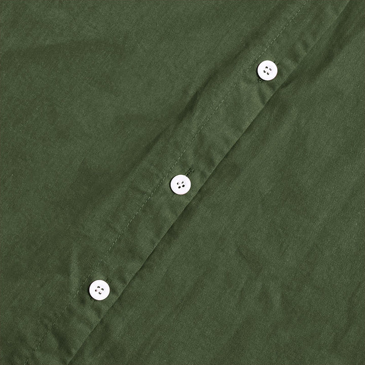 Koszula damska z bawełny i lnu Buddha Stones Summer Casual Plain Breasted Collared Short Sleeve - image 21