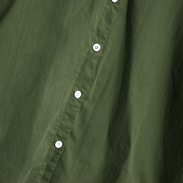 Koszula damska z bawełny i lnu Buddha Stones Summer Casual Plain Breasted Collared Short Sleeve - image 22