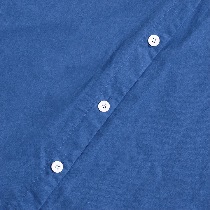 Koszula damska z bawełny i lnu Buddha Stones Summer Casual Plain Breasted Collared Short Sleeve - image 27