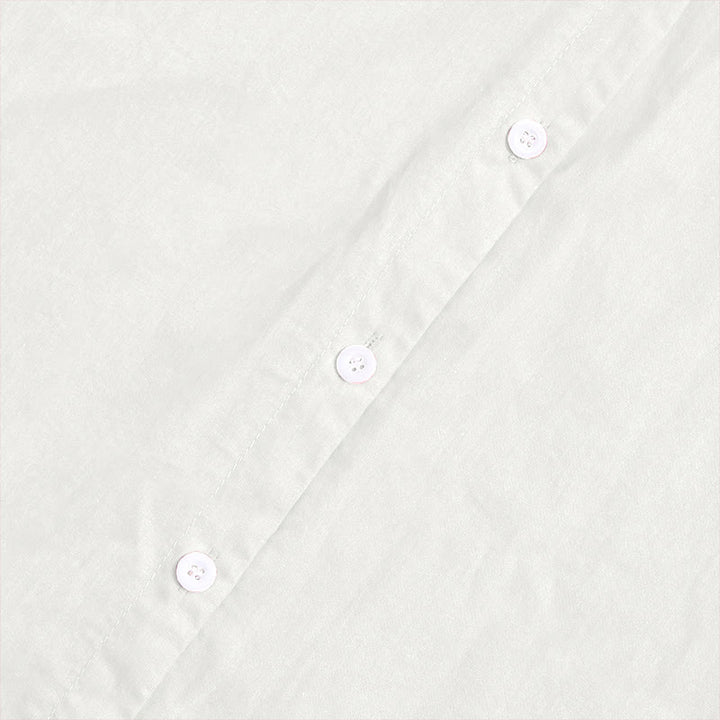 Koszula damska z bawełny i lnu Buddha Stones Summer Casual Plain Breasted Collared Short Sleeve - image 33