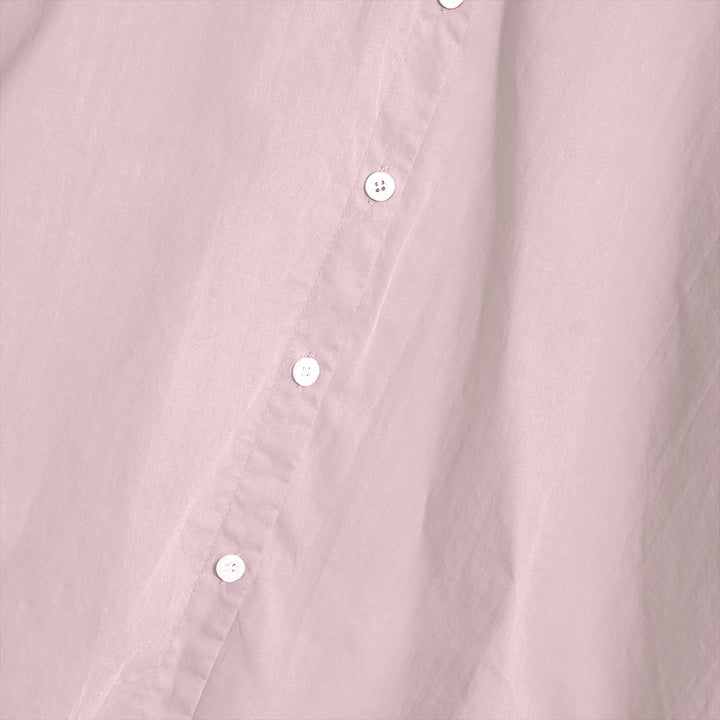 Koszula damska z bawełny i lnu Buddha Stones Summer Casual Plain Breasted Collared Short Sleeve - image 40