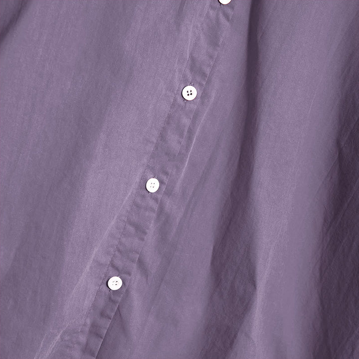 Koszula damska z bawełny i lnu Buddha Stones Summer Casual Plain Breasted Collared Short Sleeve - image 46