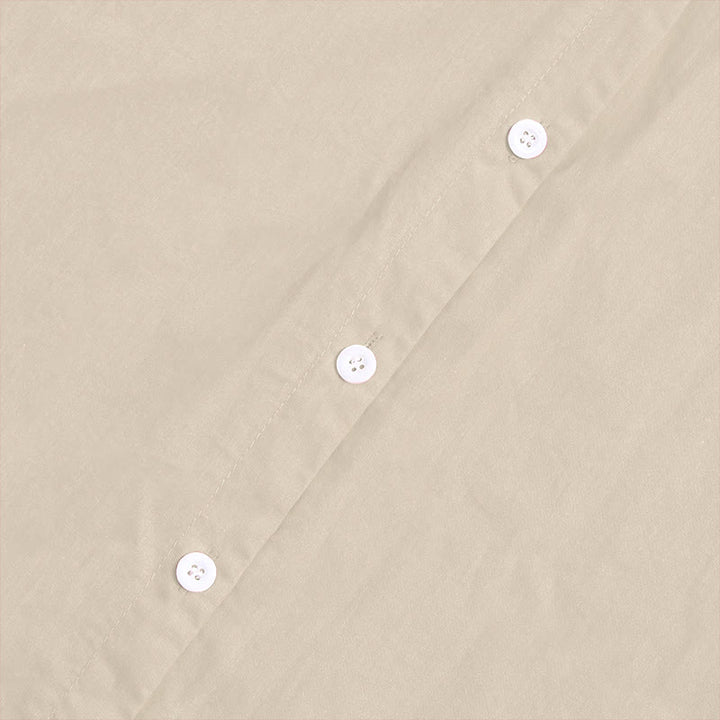 Koszula damska z bawełny i lnu Buddha Stones Summer Casual Plain Breasted Collared Short Sleeve - image 51