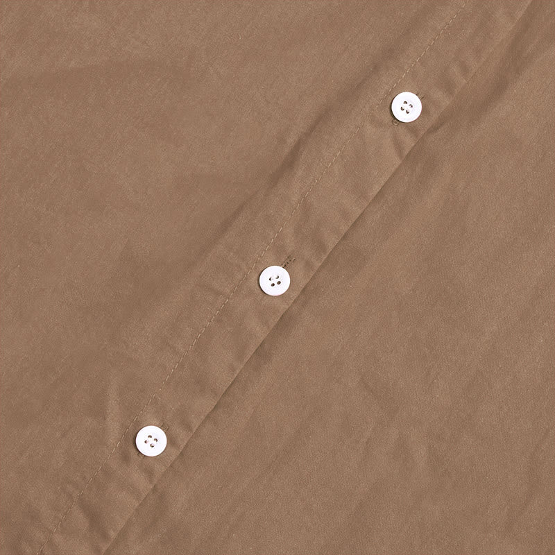 Koszula damska z bawełny i lnu Buddha Stones Summer Casual Plain Breasted Collared Short Sleeve - image 57