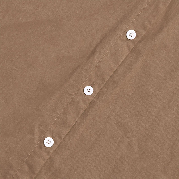 Koszula damska z bawełny i lnu Buddha Stones Summer Casual Plain Breasted Collared Short Sleeve - image 57