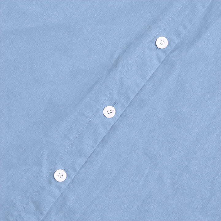 Koszula damska z bawełny i lnu Buddha Stones Summer Casual Plain Breasted Collared Short Sleeve - image 63