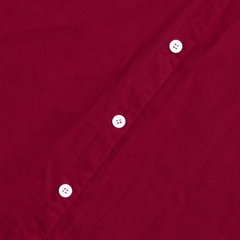 Koszula damska z bawełny i lnu Buddha Stones Summer Casual Plain Breasted Collared Short Sleeve - image 69