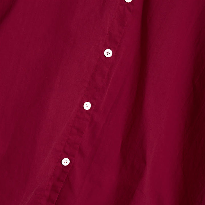 Koszula damska z bawełny i lnu Buddha Stones Summer Casual Plain Breasted Collared Short Sleeve - image 70