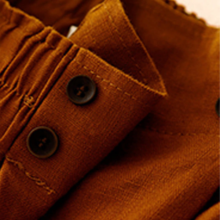 Buddha Stones Letnie Casualowe Plisowane Gładkie Bawełniane Lniane Damskie Szorty Z Kieszeniami - image 5