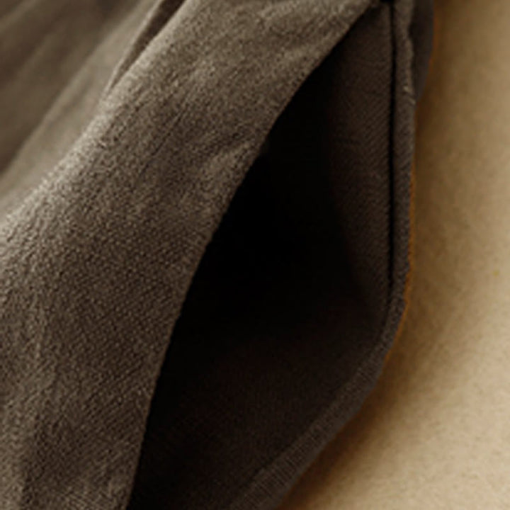 Buddha Stones Letnie Casualowe Plisowane Gładkie Bawełniane Lniane Damskie Szorty Z Kieszeniami - image 13