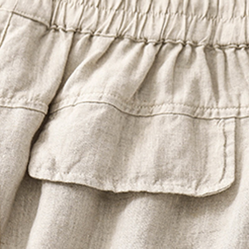 Damskie szorty z elastycznymi, prostymi nogawkami i kieszeniami Buddha Stones Summer Casual Plain - image 20