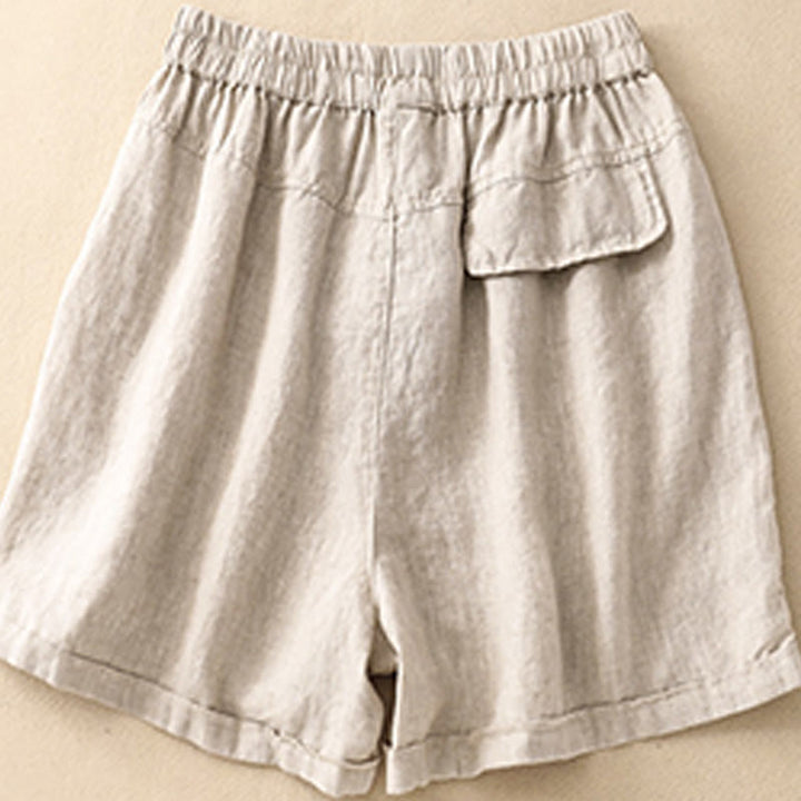 Damskie szorty z elastycznymi, prostymi nogawkami i kieszeniami Buddha Stones Summer Casual Plain - image 13