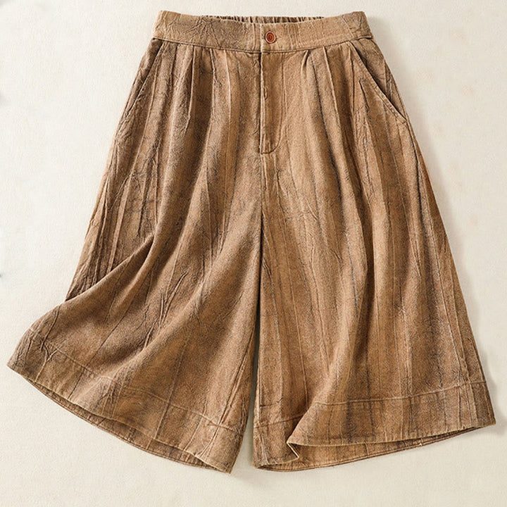 Buddha Stones Letnie Casualowe Spodenki Damskie Z Kieszeniami Z Tie-Dye Z Gładkiej Bawełny - Peru - US8-10，UK/AU12-14，EU40-42 (2XL) - image 0