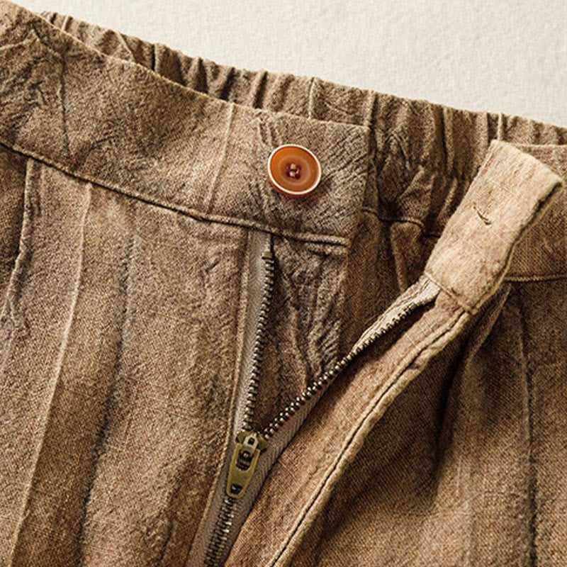 Buddha Stones Letnie Casualowe Spodenki Damskie Z Kieszeniami Z Tie-Dye Z Gładkiej Bawełny - image 6