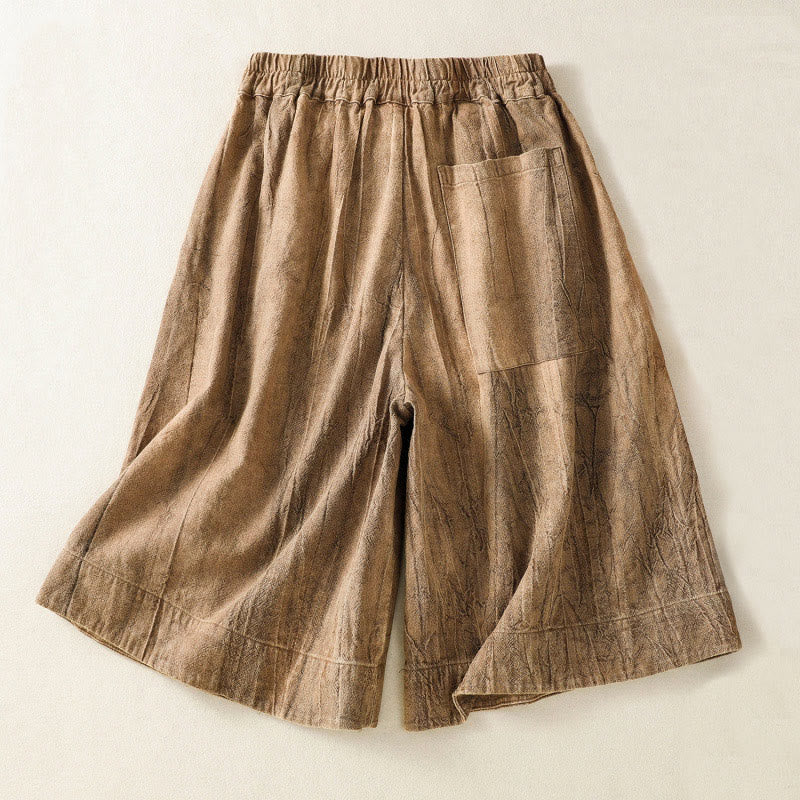 Buddha Stones Letnie Casualowe Spodenki Damskie Z Kieszeniami Z Tie-Dye Z Gładkiej Bawełny - image 1