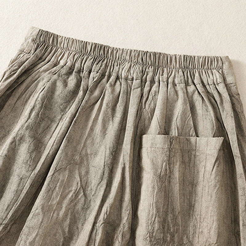 Buddha Stones Letnie Casualowe Spodenki Damskie Z Kieszeniami Z Tie-Dye Z Gładkiej Bawełny - image 14