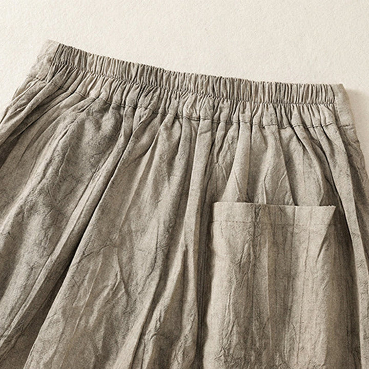 Buddha Stones Letnie Casualowe Spodenki Damskie Z Kieszeniami Z Tie-Dye Z Gładkiej Bawełny - image 14