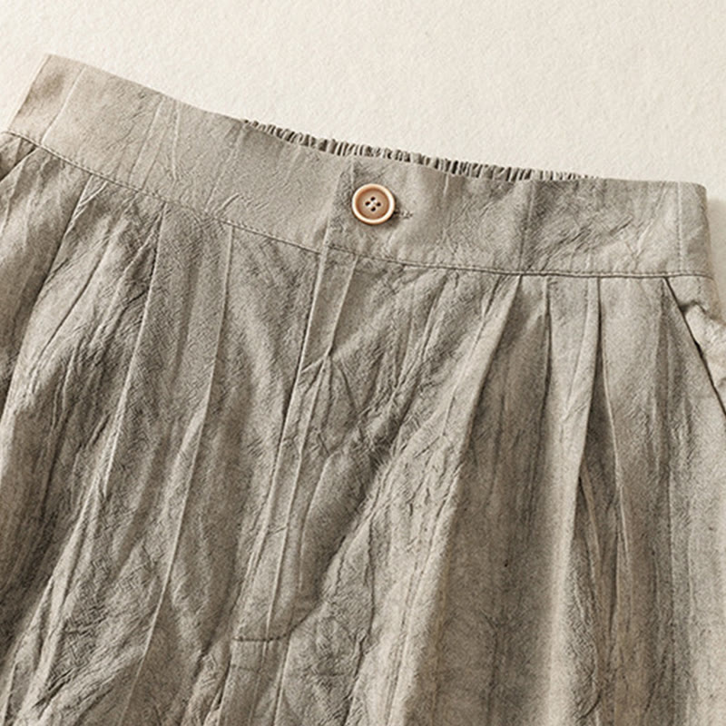 Buddha Stones Letnie Casualowe Spodenki Damskie Z Kieszeniami Z Tie-Dye Z Gładkiej Bawełny - image 16