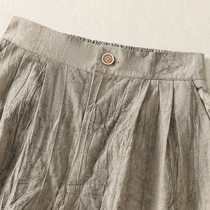 Buddha Stones Letnie Casualowe Spodenki Damskie Z Kieszeniami Z Tie-Dye Z Gładkiej Bawełny - image 16